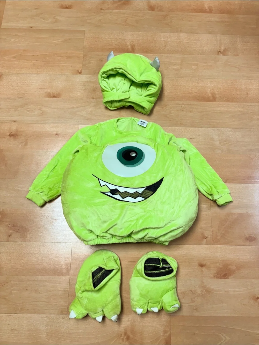 Disney Monsters Inc Mike Wazowski Kids Halloween Costume Complete Set 3-4T